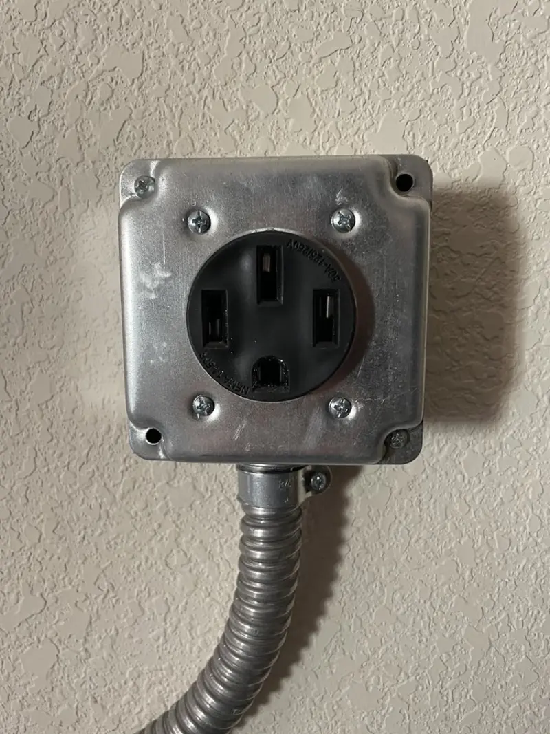 NEMA 14-50 outlet installed for Electrical Panel Upgrade in Madras