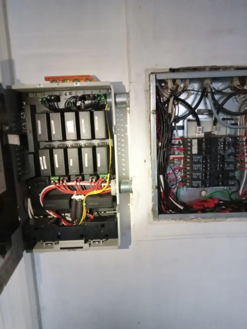 Electrical panel upgrade completed for Security Camera Wiring in Madras